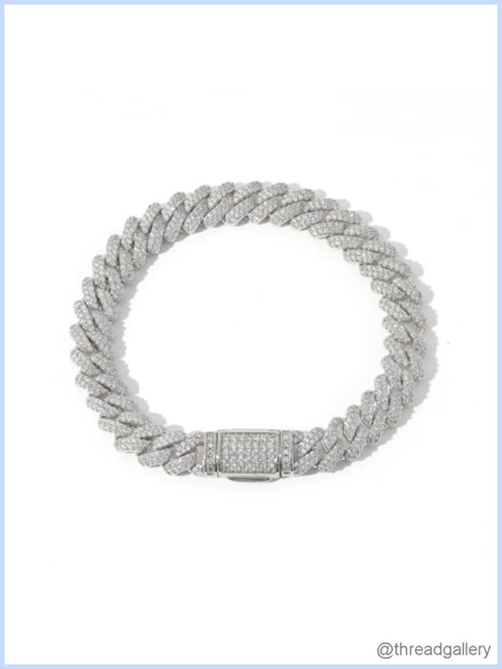 14K Gold Plated Cuban Link Bracelet Set 8mm 5A Zircon Hip Hop Jewelry